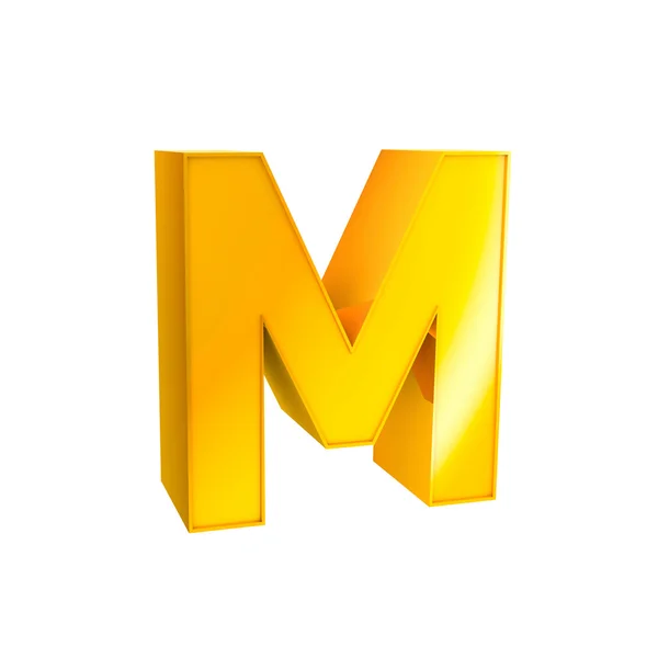 Gold Alphabet Character M — Stock Photo, Image