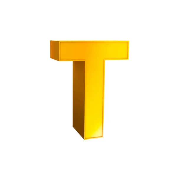 Gold Alphabet Character T — Stock Photo, Image