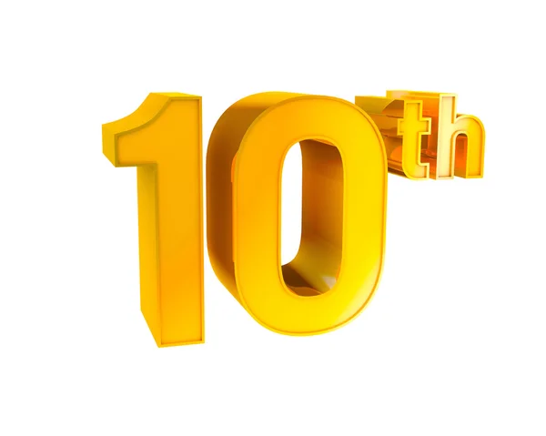 Gold Alphabet Anniversary 10 — Stock Photo, Image