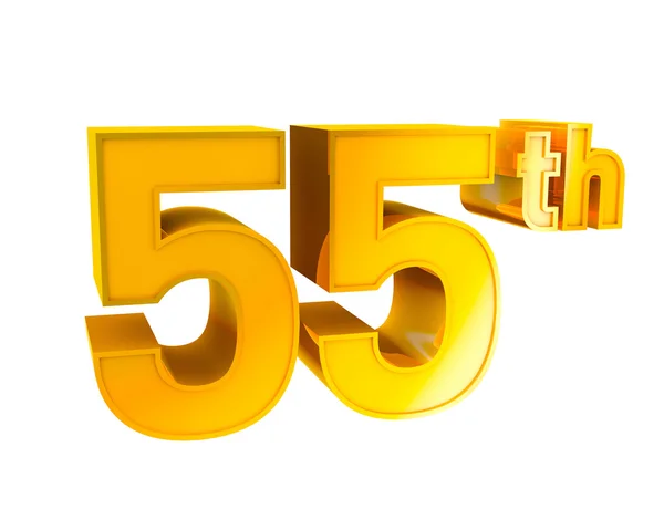 Gold Alphabet Jubiläum 55 — Stockfoto
