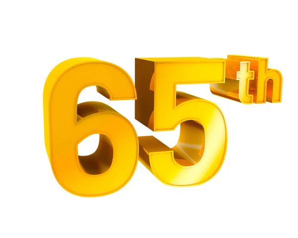 Rocznica złota alfabet 65 — Zdjęcie stockowe