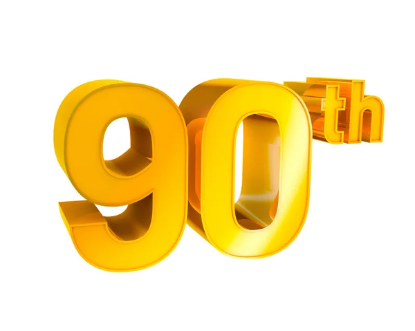 Gold Alphabet Anniversary 90 — Stock Photo, Image