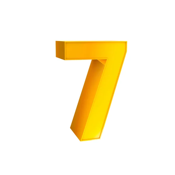 Gold Alphabet Number Character Seven 7 — Stock Photo, Image