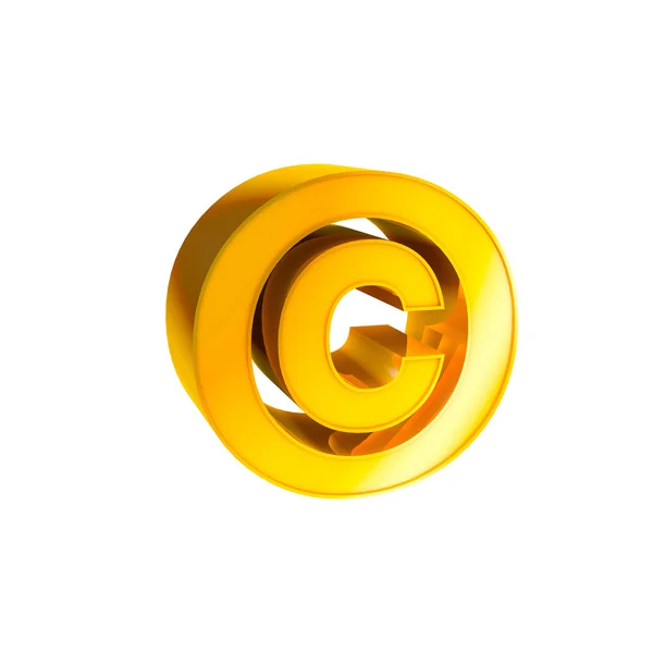 Gold Alphabet Character Copyright — Stock Photo, Image