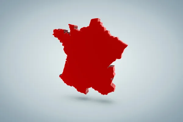 Franciaország térképe — Stock Fotó