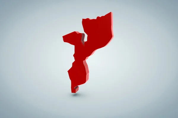 Mapa Mozambiku — Zdjęcie stockowe