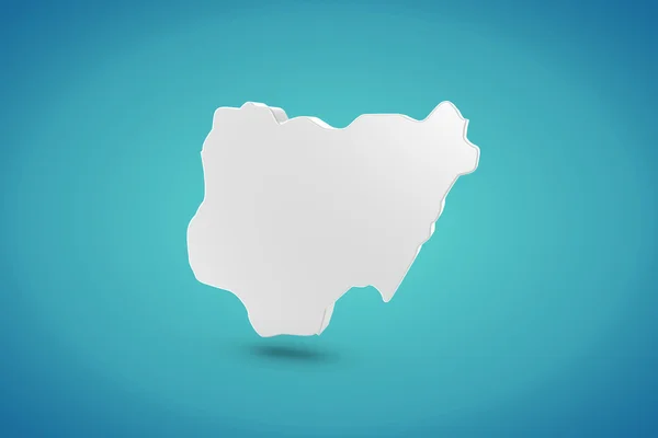 La mappa di Nigeria — Foto Stock