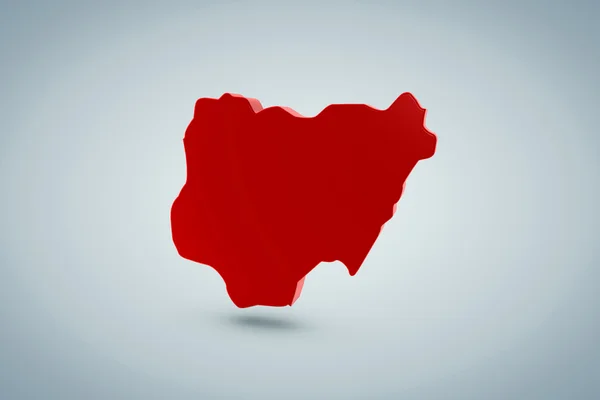 La mappa di Nigeria — Foto Stock