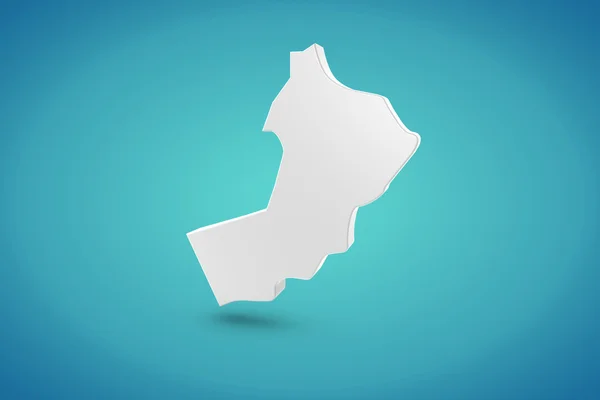 Mapa Omanu — Zdjęcie stockowe