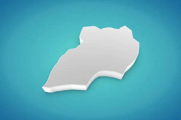 乌干达的地图 — 图库照片