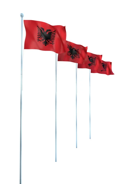 Flagga Albanien Stockbild