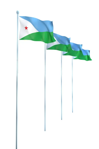 Bandiera di Gibuti — Foto Stock