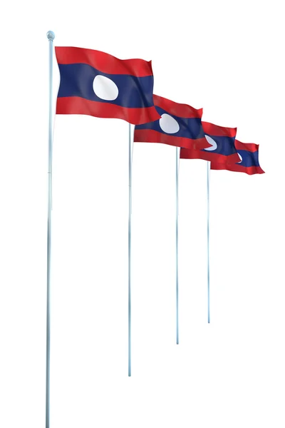 Vlag van laos — Stockfoto