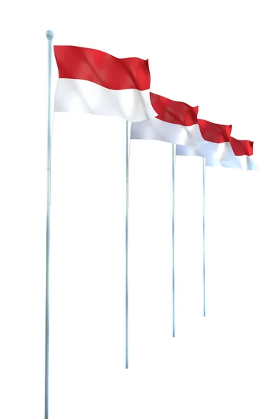 Monako bayrağı — Stok fotoğraf