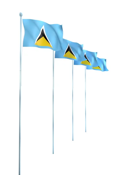Flag of Saint Lucia — Stock Photo, Image