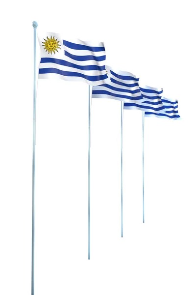 Vlag van urugual — Stockfoto