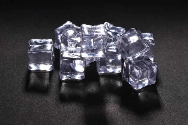 Few Ice Cubes Dark Background — Stock Fotó