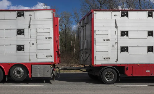 Remolque Adicional Para Camión Transporte Por Carretera — Foto de Stock