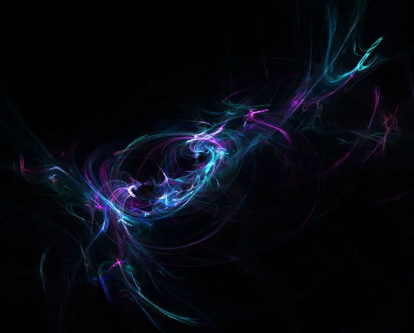 Cosmic Fantasy Color Effect Abstract Dark Background Horizontal — 스톡 사진