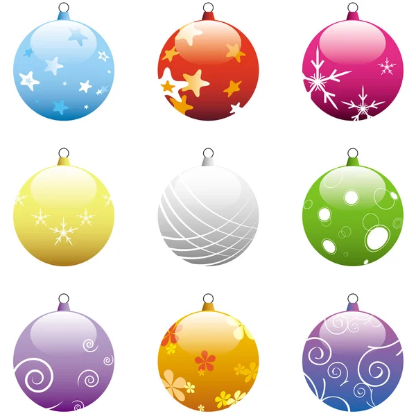 Christmas Ornaments Set — Stock Vector