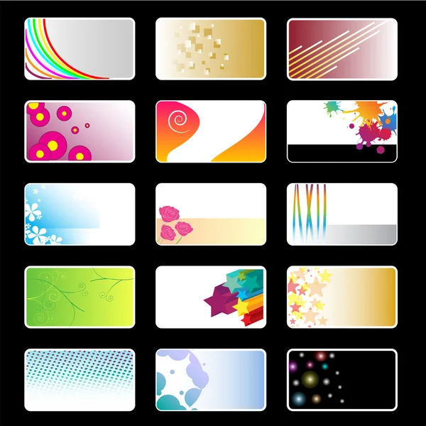 Visiting Cards Set — Stock Vector