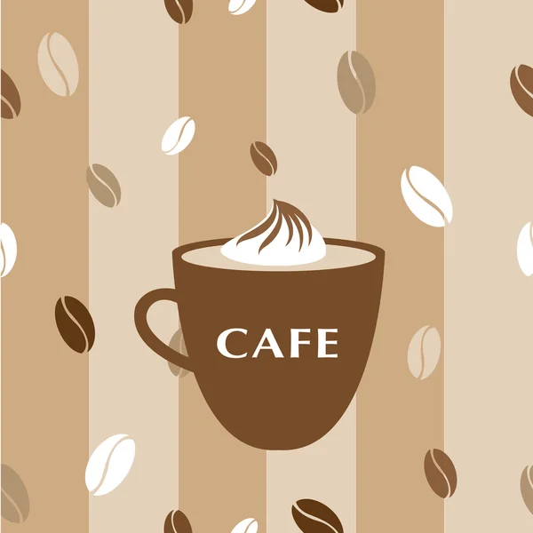 Patrón de fondo de café sin costuras — Vector de stock