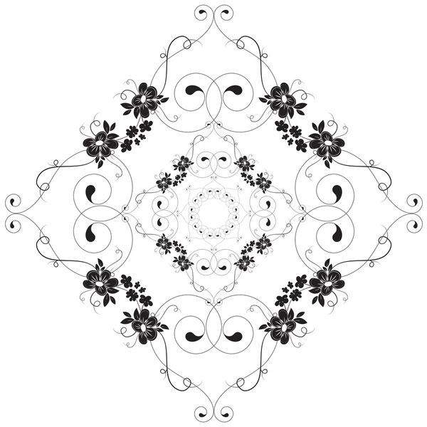 Vintage çiçek desenli daire tasarım