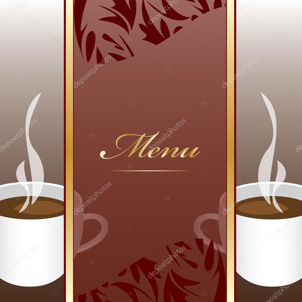 Coffee menu design background