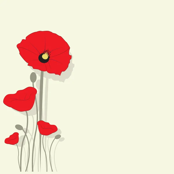 Carte de vœux Poppy — Image vectorielle