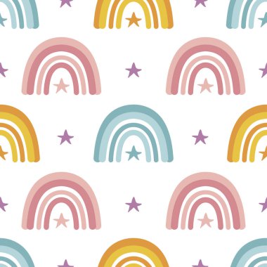 Boho gökkuşağı pürüzsüz renkli desen