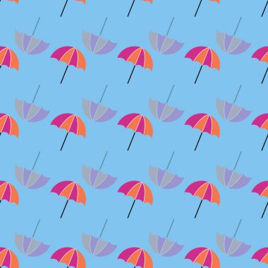 Red umbrella vector repeat pattern winter