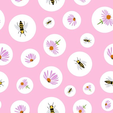 Ekinezya ve daireler vektörsüz desen