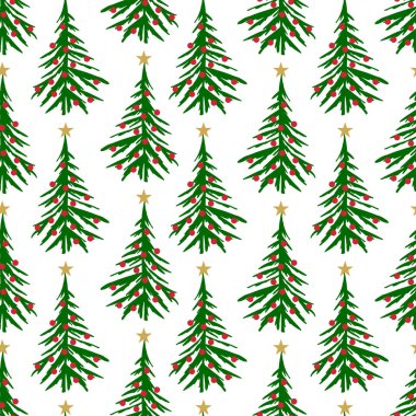 Noel ağacı desensiz tasarım çizimi