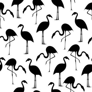 Kusursuz flamingo siluet deseni