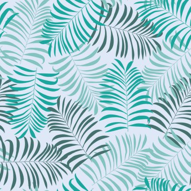 Palmiye yapraklı tropik, pürüzsüz desen