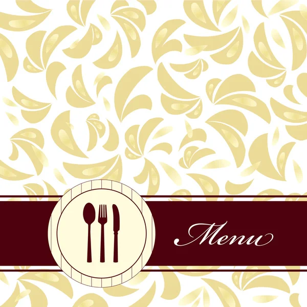 Menú Restaurante Fondo Ilustración Diseño — Vector de stock