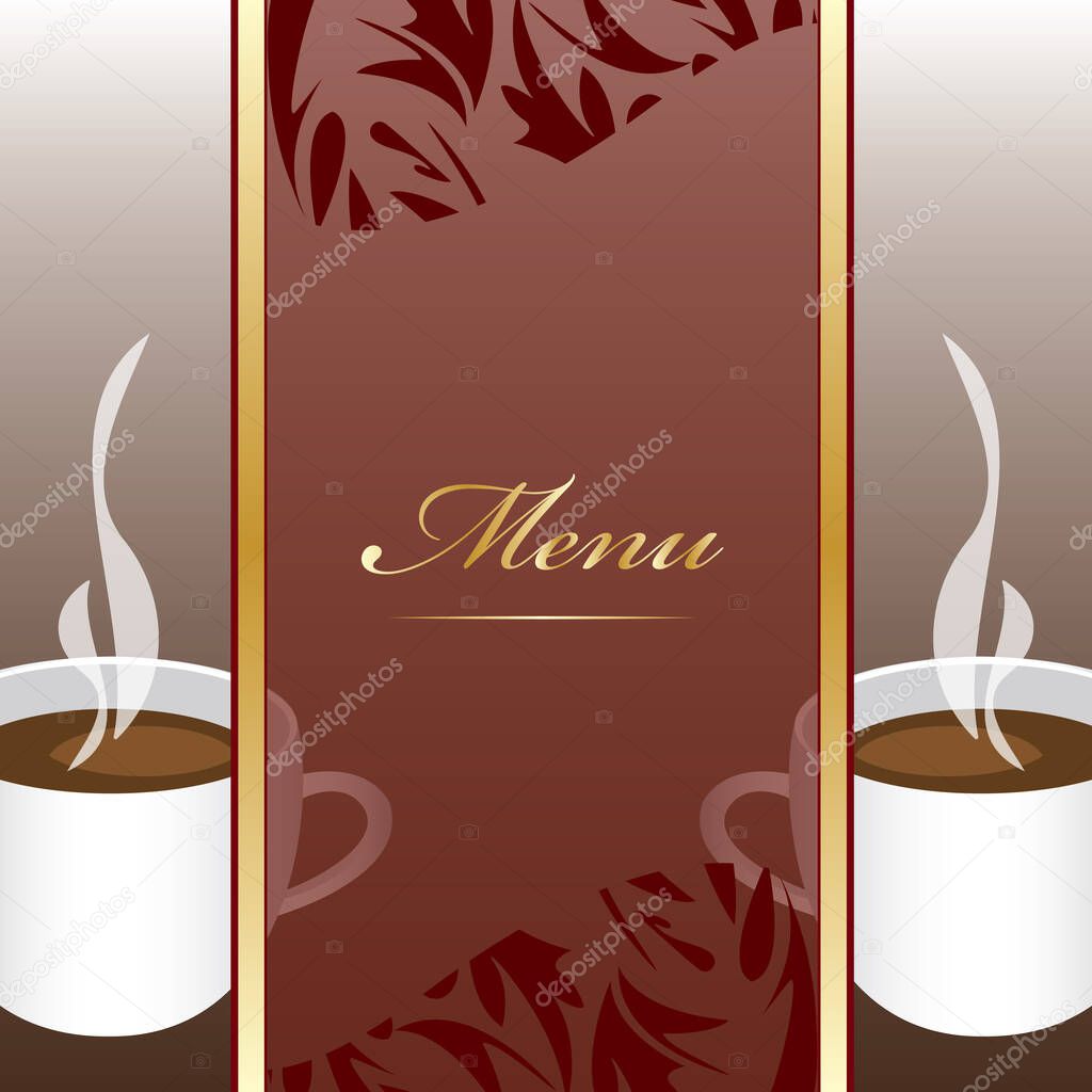 Elegant Cafe menu background design