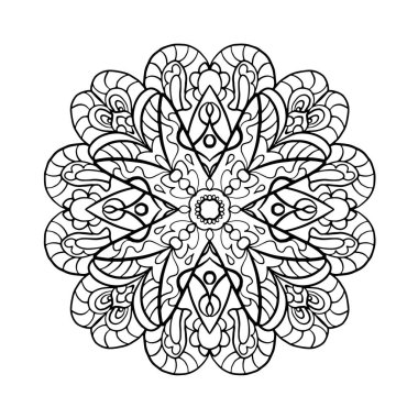 Mandala dekorasyon tasarım vektör renklendirme sayfası