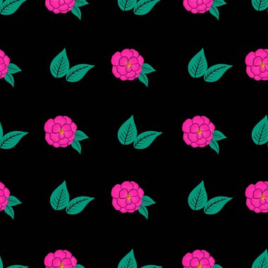 Kamelya ve vektör tekrar desen tasarımı bırakır