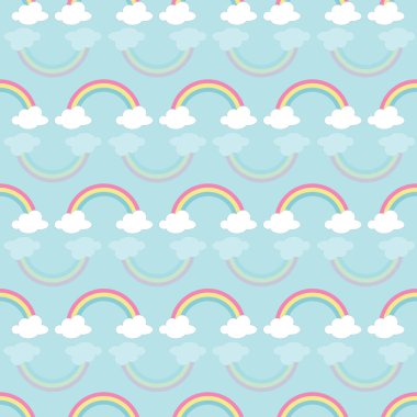 Mavi arkaplan resimlerinde gökkuşağı olan kusursuz soyut desen