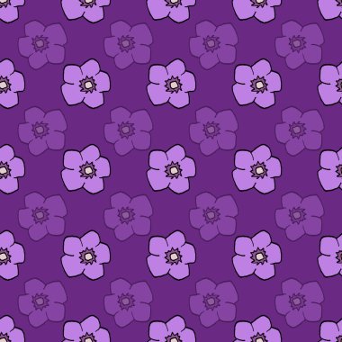 Verbena bitkisi tekrarlanan desen çizimi