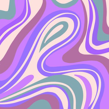 Retro groovy vektör arkaplan tasarımı çizimi