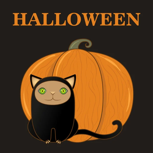 Halloween katt — Stock vektor