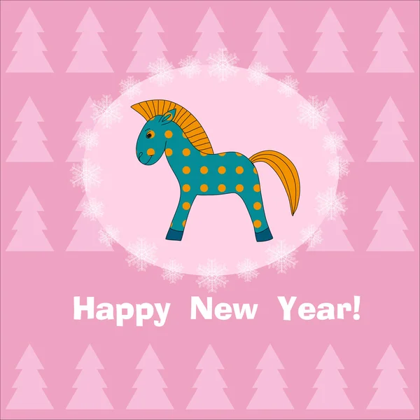 New year horse — Stock Vector