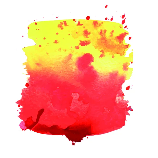 Aquarell gelb-roter Hintergrund — Stockvektor