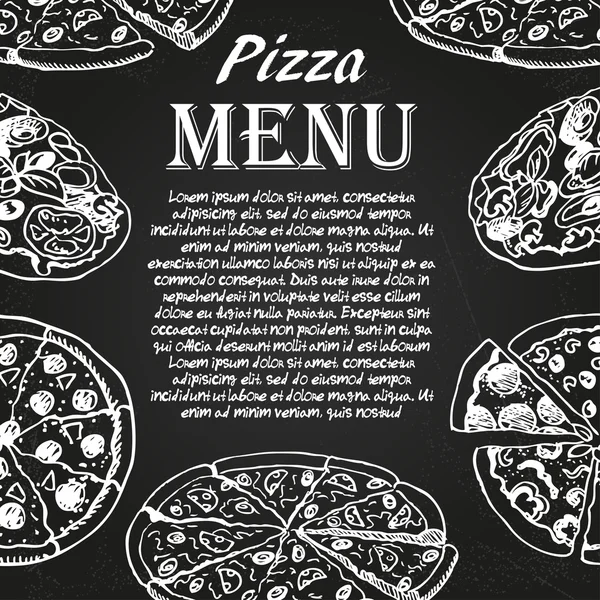 Menu pizza 2 — Image vectorielle