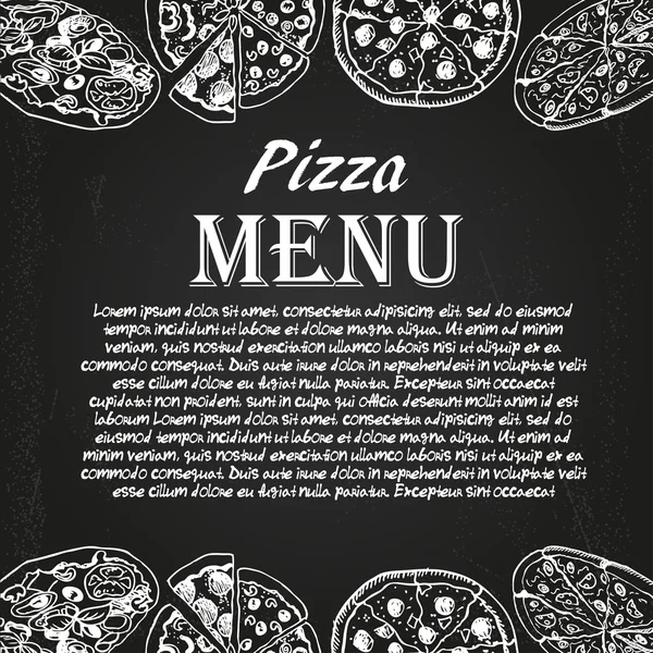 Menu de pizza 6 —  Vetores de Stock