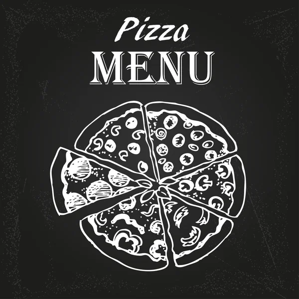 Pizza menu 3 — Stockvector