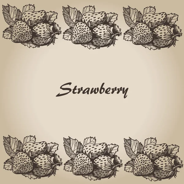 Carte fraise 1 — Image vectorielle