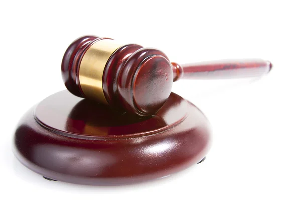 Judge gavel isolated on white — Stock Photo, Image